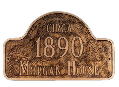 cool historic house stone and metal signs|historic building markers.